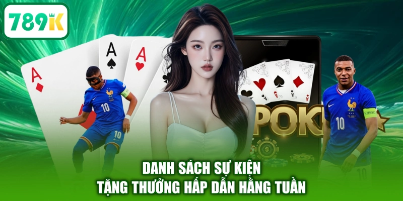 Danh sách sự kiện tặng thưởng hấp dẫn hằng tuần